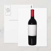 Postale Bouteille de vin (Étiquette vierge) - Carte postal (Devant / Derrière)