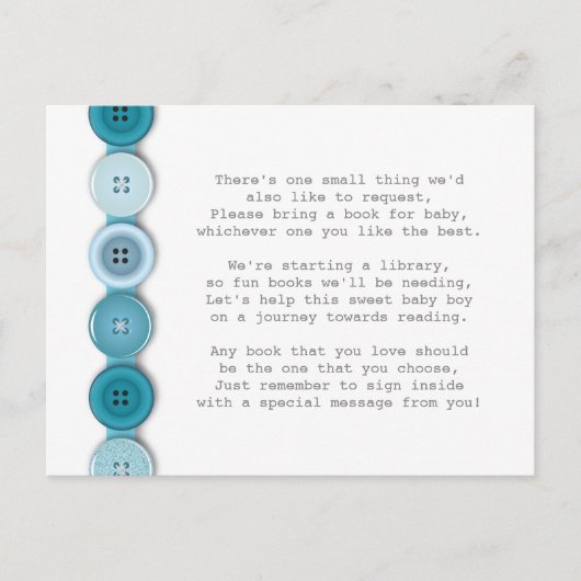 Postale Bouton bleu - Carte Insertion (Devant)