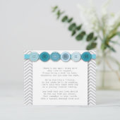 Postale Bouton bleu - Carte Insertion (Debout devant)