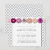 Postale Bouton rose - Carte Insertion (Devant / Derrière)