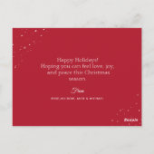 Postale brique moderne lettrage carte photo de vacances (Dos)