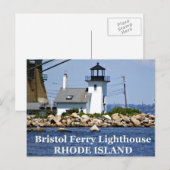 Postale Bristol Ferry Lighthouse, Rhode Island Carte posta (Devant / Derrière)
