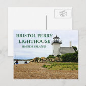 Postale Bristol Ferry Lighthouse, Rhode Island Carte posta (Devant / Derrière)