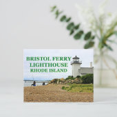 Postale Bristol Ferry Lighthouse, Rhode Island Carte posta (Debout devant)