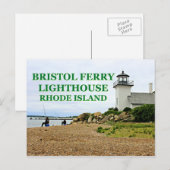 Postale Bristol Ferry Lighthouse, Rhode Island Carte posta (Devant / Derrière)
