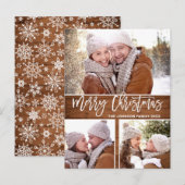 Postale Budget Retro Noël Rustic PHOTO Carte de voeux (Devant / Derrière)