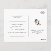 Postale Burgundy Boho Floral Demande de Chanson RSVP Carte (Dos)