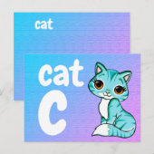 Postale c - carte flash chat (Devant / Derrière)