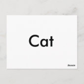 Postale "C" est pour la carte mémoire Cat Alphabet (Dos)