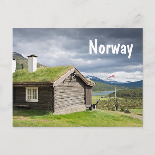 Postale Cabine du journal de toiture en Norvège carte post (Devant)