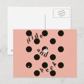 Postale Cache-cache et un coup d'oeil sur une carte postal (Devant / Derrière)
