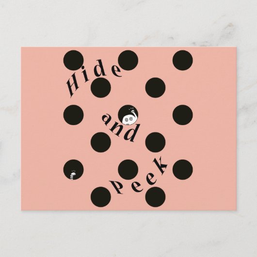 Postale Cache-cache et un coup d'oeil sur une carte postal (Devant)