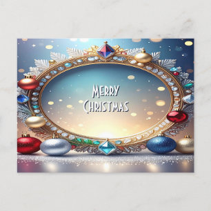 Postale Cadre de Noël bijou Carte de vœux de fêtes