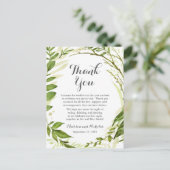 Postale Cadre Vert Cadre Carte de remerciements Verdure ru (Debout devant)