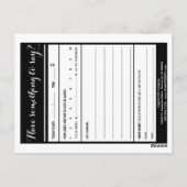 Postale café avec carte de commentaire crème (Dos)