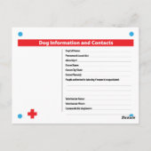 Postale Cage pour chien - Carte en cas d'urgence : Aussie (Dos)