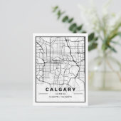 Postale Calgary Alberta Carte des villes de voyage (Debout devant)