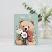 Postale Câlins d'ours et fleurs : une carte pour chaque oc (Debout devant)