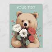 Postale Câlins et fleurs : une carte pour toutes les occas (Devant)