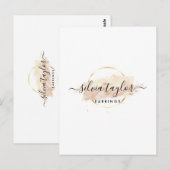 Postale Calligraphie art Écouter carte d'affichage (Devant / Derrière)