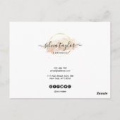 Postale Calligraphie art Écouter carte d'affichage (Dos)