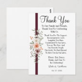 Postale Calligraphie simple Mariage de texte Carte de reme (Devant / Derrière)