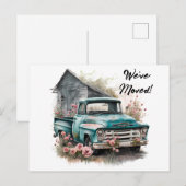 Postale Camion de ramassage Nous avons déplacé carte posta (Devant / Derrière)