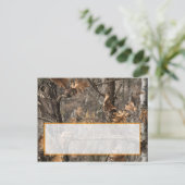 Postale Camo Chic Chic Mariage Carte de place écrivable du (Debout devant)