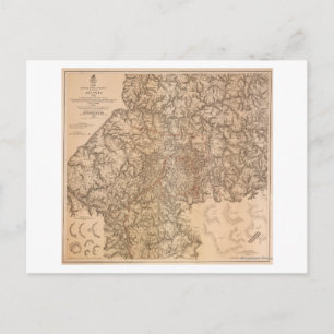 Postale Campagne Atlanta - Guerre civile Carte panoramique