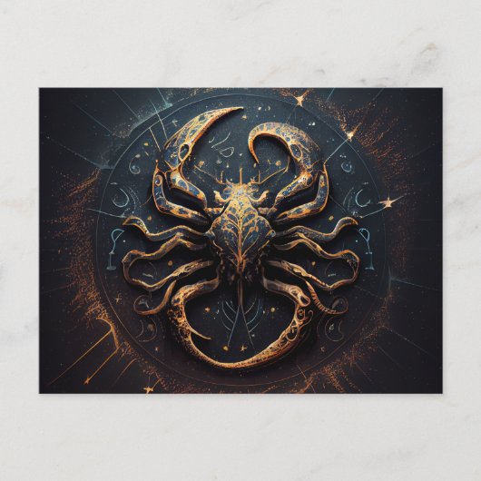 Postale Cancer Zodiac Briefkaart (Voorkant)