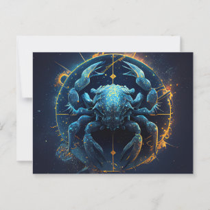 Postale Cancer Zodiac Briefkaart