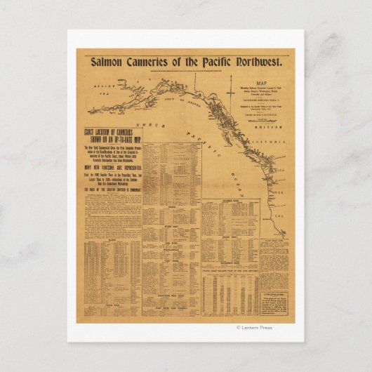 Postale Canneries saumons de la carte du Nord-Ouest du Pac (Devant)