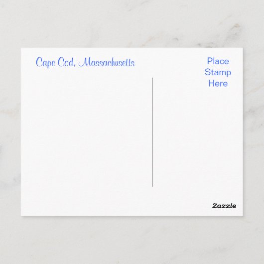 Postale Cape Cod Seashell sur la carte de poste de plage (Dos)