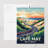 Postale Cape May New Jersey Illustration Voyage Carte post (Devant / Derrière)