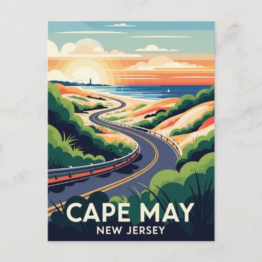 Postale Cape May New Jersey Illustration Voyage Carte post (Devant)