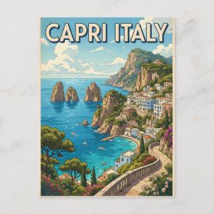 Postale Capri Italie Anime Vintage Carte de Voyage