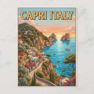 Postale Capri Italie Anime Vintage Carte de Voyage