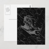 Postale Capricorne Constellation Carte Hevelius Engraving (Devant / Derrière)