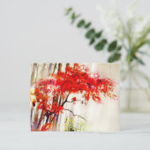 Postale Cardinal d'automne, érable rouge japonais, carte p (Debout devant)