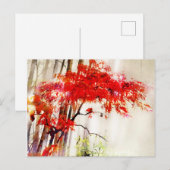 Postale Cardinal d'automne, érable rouge japonais, carte p (Devant / Derrière)
