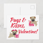Postale Carlins et baisers Carte Saint-Valentin (Devant / Derrière)
