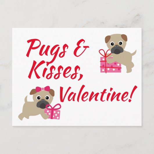 Postale Carlins et baisers Carte Saint-Valentin (Devant)