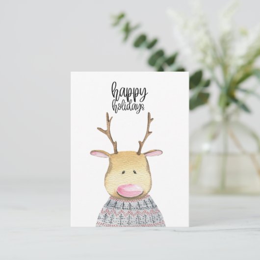 Postale Carte (10,8 cm x 14,2 cm) - Deer (Debout devant)