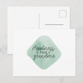 Postale Carte 10,8 cm x 14,2 cm - Happiness Is Being A Gra (Devant / Derrière)