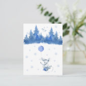 Postale Carte (10,8 x 14,2 cm) - Birthday Mouse (Debout devant)