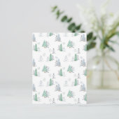 Postale Carte (10,8 x 14,2 cm) - Christmas Trees Pattern (Debout devant)