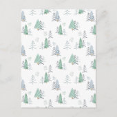 Postale Carte (10,8 x 14,2 cm) - Christmas Trees Pattern (Devant)