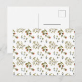 Postale Carte (10,8 x 14,2 cm) - Floral Pattern (Devant / Derrière)