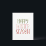 Postale Carte (10,8 x 14,2 cm) - Happy Winter Season<br><div class="desc">Carte (10, 8 x 14, 2 cm) - Happy Winter Season</div>