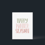 Postale Carte (10,8 x 14,2 cm) - Happy Winter Season<br><div class="desc">Carte (10, 8 x 14, 2 cm) - Happy Winter Season</div>